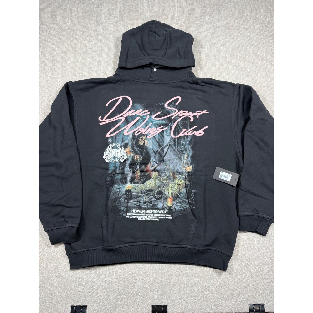 Darc Sport Wolves Club In Dreams Vintage Pierce Hoodie Pigment Charcoal XL NEW